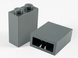 Brick 1 x 2 x 2 with Inside Axle Holder (Dark Bluish Gray): 4210978, 3245b 00439 фото