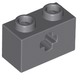 Brick 1 x 2 with Axle Hole (Dark Bluish Gray): 4210935, 6178919, 32064 00465 фото