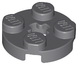 Plate 2 x 2 Round with Axle Hole (Dark Bluish Gray): 4211042, 4032 00200 фото