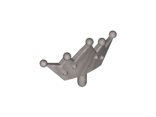 Minifig, Crown Tiara (Flat Silver): 4659664, 6426732, 6605930, 33322 4659664, 6426732, 6605930 фото