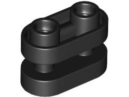 Brick, Round 1 x 2 with Hollow Studs and Open Center with Bars (Black): 6447759, 6510214, 77808 00153 фото