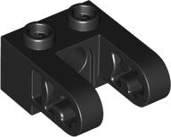 Technic, Brick 1 x 2 with Hole and Dual Liftarm Extensions (Black): 6517676, 85943 00104 фото
