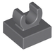 Tile, Modified 1 x 1 with Clip - Rounded Edges (Dark Bluish Gray): 6344022, 15712 00205 фото