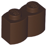 Brick, Modified 1 x 2 Log (Dark Brown): 4519970, 30136 00664 фото