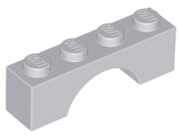 Brick 1 x 4 Arch (Light Bluish Gray): 4211435, 3659 4211435 фото