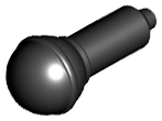 Minifig, Utensil Microphone, Plain (Black): 6088550, 90370 00109 фото