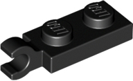 Plate 1 x 2 with Clip Horizontal on End (Black): 4535739, 6336989, 63868 00161 фото