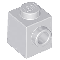 Brick 1 x 1 with Stud on 1 Side (Light Bluish Gray): 4558953, 87087 00312 фото
