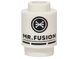 Brick, Round 1 x 1 with Black 'MR. FUSION' Pattern (White): 6585387, 3062pb088 00363 фото
