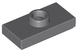 Plate, Modified 1 x 2 with 1 Stud with Groove and Bottom Stud Holder (Dark Bluish Gray): 6092572, 60478 00216 фото