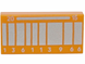 Tile 1 x 2 with Silver Rectangles, '20', '15' and '136113966' Pattern (Bright Orange): 6585389, 3069pb1458 00166 фото