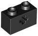 Brick 1 x 2 with Axle Hole (Black): 61789224233487, 32064 00066 фото