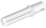 Technic, Axle 2L with Pin without Friction Ridges Lengthwise (White): 6289797, 65249 00367 фото