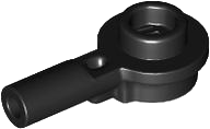 Plate 1 x 1 Round with Bar 1L (Black): 6196548, 32828 00068 фото