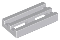 Tile, Modified 1 x 2 Grille with Bottom Groove (Light Bluish Gray): 4211350, 2412 00269 фото