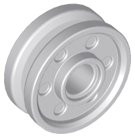 Wheel 18mm D. x 8mm with Bolts and Deep Spokes (Light Bluish Gray): 6044729, 13971 00546 фото