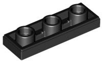 Tile Modified 1&times;3 Inverted with Hole (Black): 6272184, 35459 00071 фото