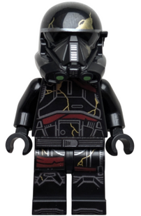 Imperial Death Trooper - Black Armor with Gold Cracks, Dark Tan Zombie Head (SW1416) m00009 фото