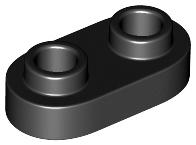 Plate 1 x 2 Rounded with Open Studs (Black): 6210270, 35480 00072 фото