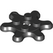Plate 2 x 2 with 6 Gear Teeth / Flower Petals (Black): 6306064, 35442 00372 фото