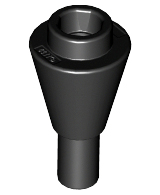 Cone 1 x 1 Inverted with Bar (Black): 6056234, 6538443, 11610 00601 фото