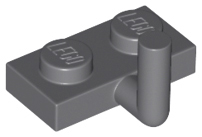 Plate 1 x 2 with Arm Up (5mm) (Dark Bluish Gray): 4611703, 6261355, 4623b 00649 фото
