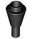 Cone 1 x 1 Inverted with Bar (Black): 6056234, 6538443, 11610 00601 фото