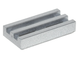 Tile 1 x 2 Grille with Groove (Metalic Silver): 51815301, 2412b 00325 фото