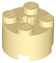 Brick 2 x 2 Round with Grille (Tan): 614305, 4125220, 3941 00568 фото