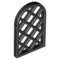 Window 1 x 2 x 2 2/3 Pane Lattice Diamond with Rounded Top (Black): 3004626, 6173105, 30046 00605 фото