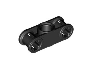 Technic, Axle and Pin Connector Perpendicular 3L with Center Pin Hole (Black): 4121667, 6276951, 32184 00380 фото
