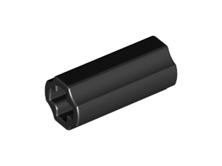 Technic, Axle Connector (Smooth with x Hole + Orientation) (Black): 4512363, 6084612, 6538c 00381 фото