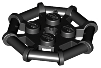 Plate, Modified 2 x 2 with Bar Frame Octagonal, Reinforced, Completely Round Studs (Black): 6018805, 75937 00608 фото