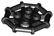 Plate, Modified 2 x 2 with Bar Frame Octagonal, Reinforced, Completely Round Studs (Black): 6018805, 75937 00608 фото