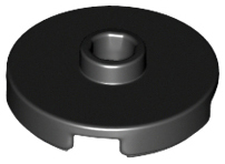 Tile, Round 2 x 2 with Open Stud (Black): 6195325, 18674 00610 фото