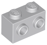 Brick, Modified 1 x 2 with Studs on 1 Side (Light Bluish Gray): 6015344, 11211 00285 фото
