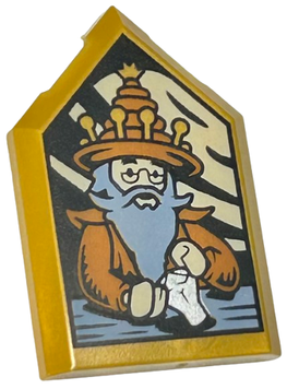 Tile 2 x 3 Pentagonal with Portrait of Basil Fronsac Pattern (Pearl Gold): 6478297, 22385pb327 6478297 фото