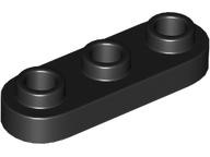 Plate, Round 1 x 3 with Open Studs (Black): 6428168, 77850 00097 фото